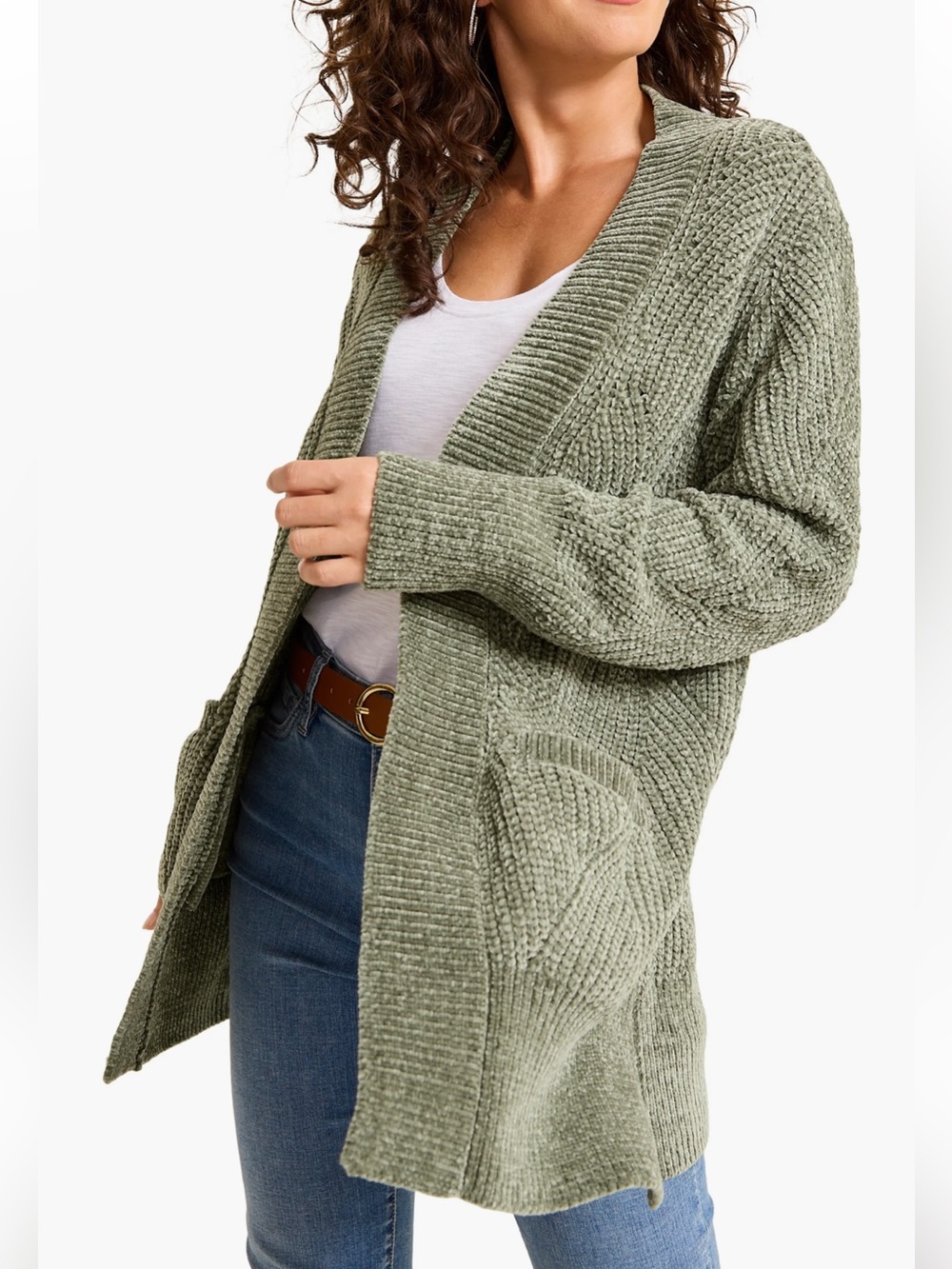 Tommy Bahama Shell St. Luna Chenille Cardigan in Seagrass